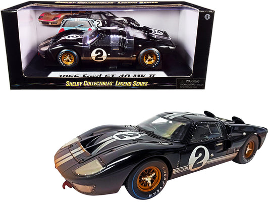 1966 Ford GT-40 Black Diecast Model Race Car 