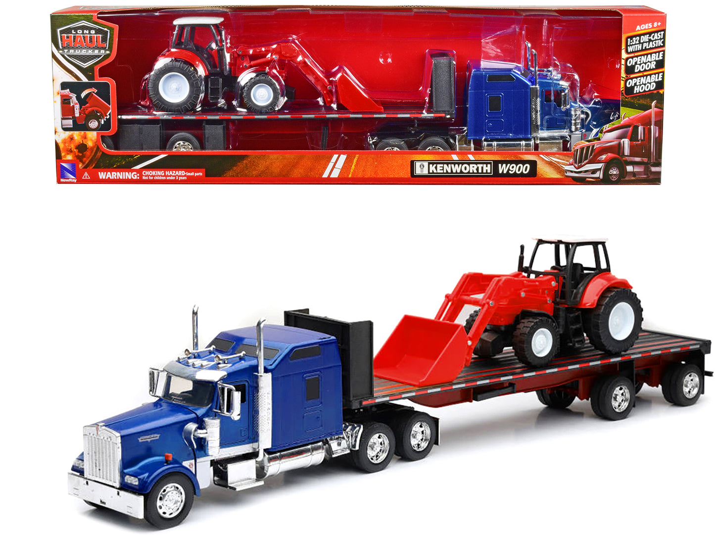 Kenworth W900  w Blue Diecast Model Truck Tractor 