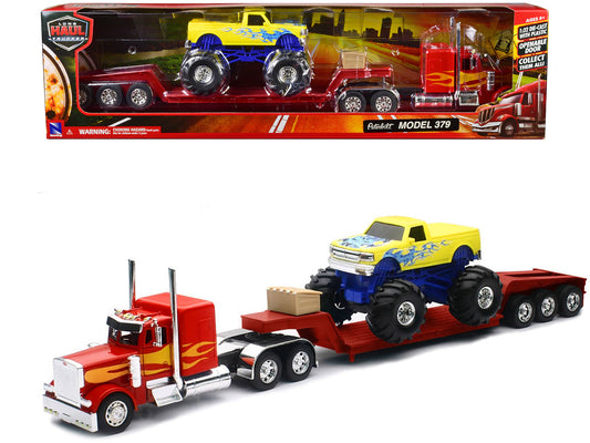 Peterbilt 379  w Multi-Color Diecast Model Monster Truck 