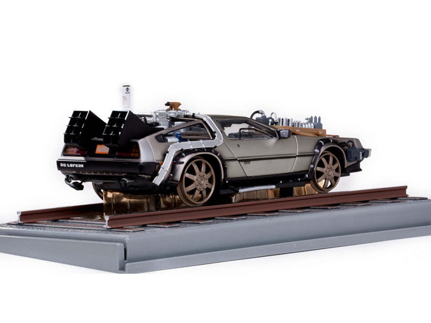 DMC DeLorean Time Machine Silver Diecast Model Car Back to the Future