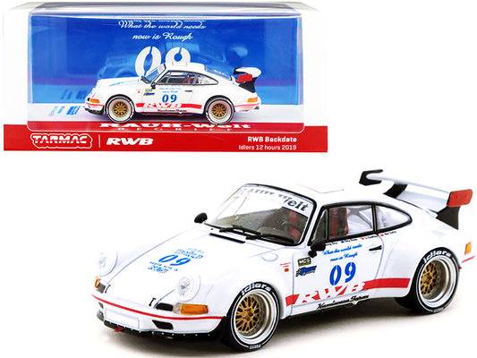 RWB Backdate #09  White Diecast Model Race Car 