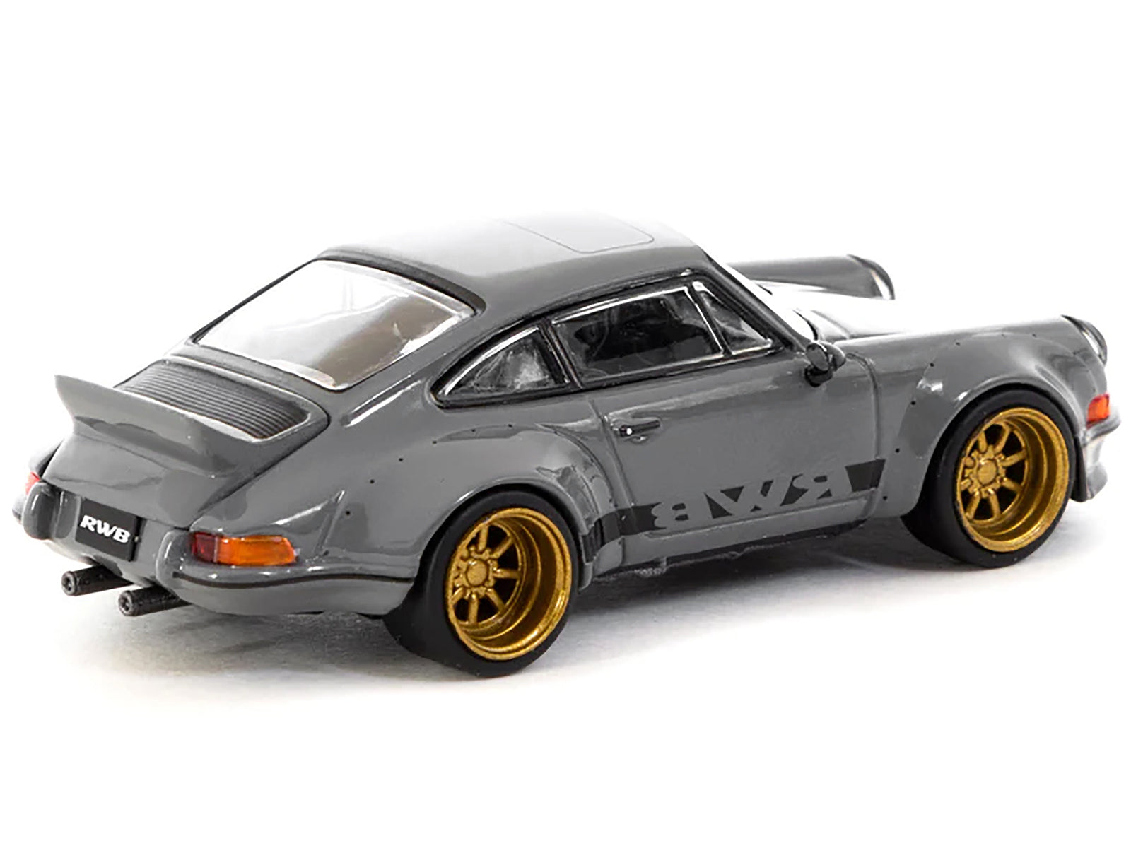 Brand new 1/64 scale diecast model car of RWB Backdate Gray with Black Stripes "Hobby64" Series die cast model car by Ta