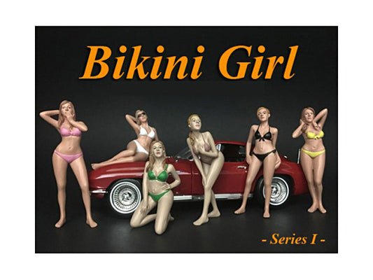 6 Piece Figurine Set of   Model Calendar Girls Figure 