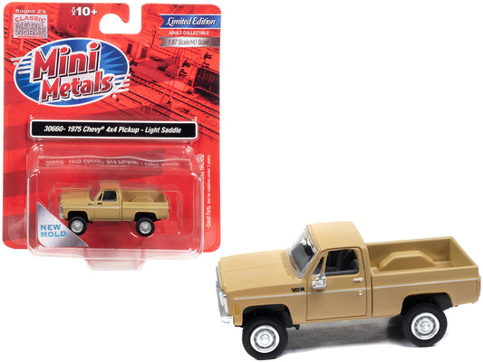 1975 Chevrolet 4x4 1:87 Scale Beige  Model Pickup Truck