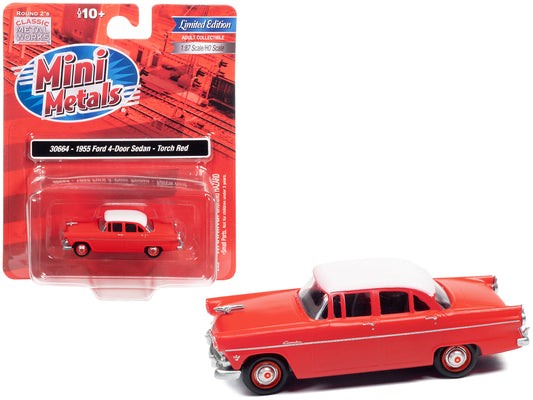 1955 Ford 4-Door Red  Model Car 