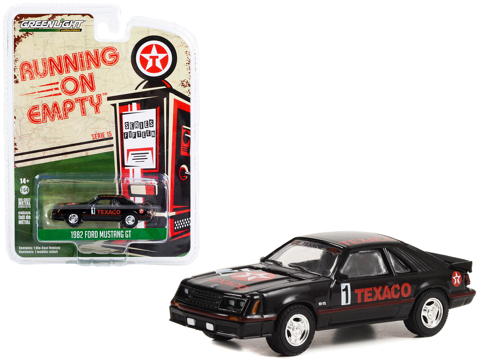 1982 Ford Mustang GT Black Diecast Model Race Car 