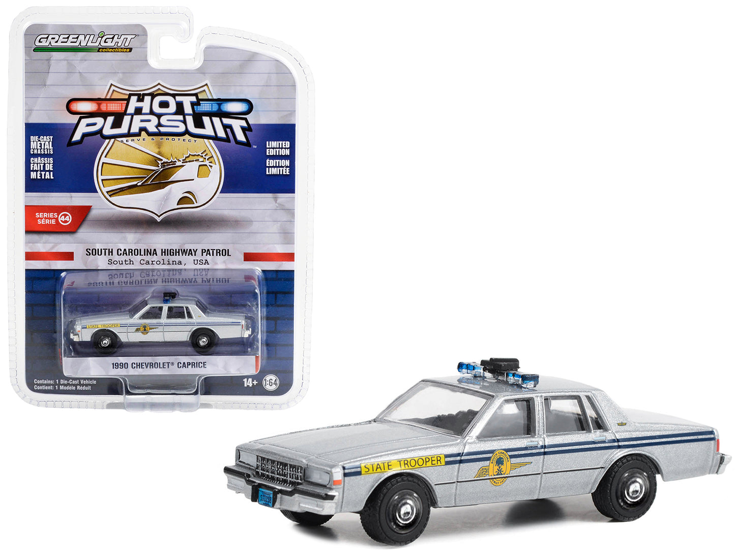 1990 Chevrolet Caprice  Silver Diecast Model Car 