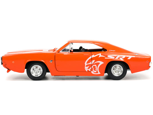 1968 Dodge Charger R Orange Diecast Model Car 