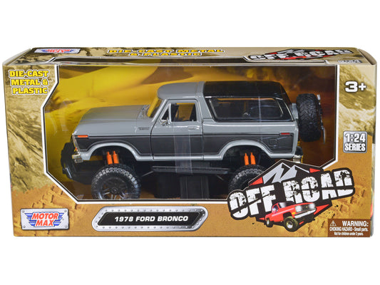 1978 Ford Bronco Custom Gray Diecast Model Car 