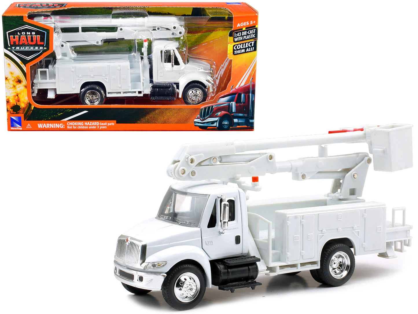 International 4200 Line Maintenance White Diecast Model Service Truck 